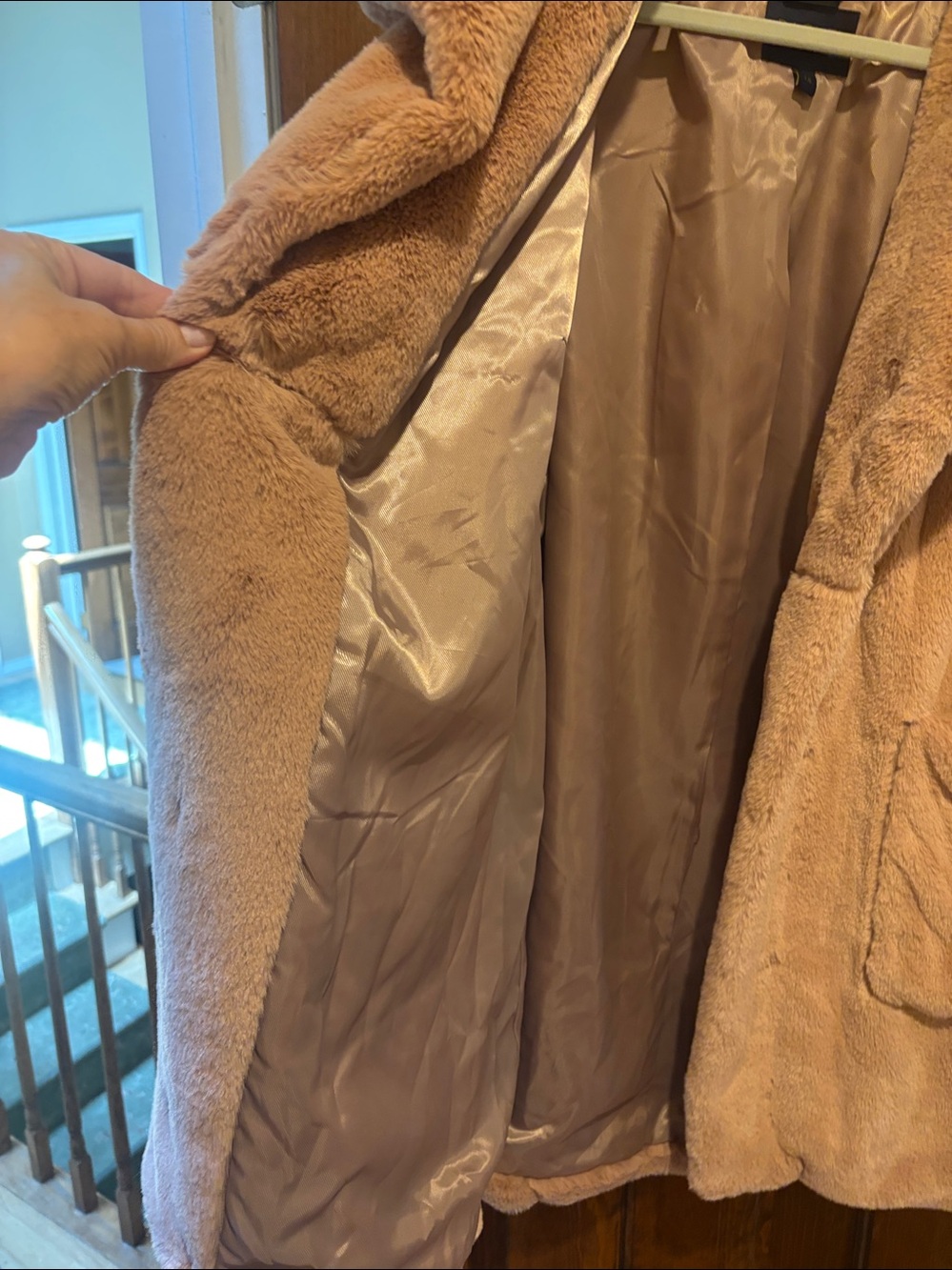 RACHEL Rachel Roy Blush Teddy Hooded Coat